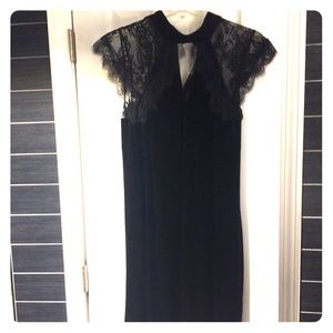 WHBM black velvet sz 10 dress